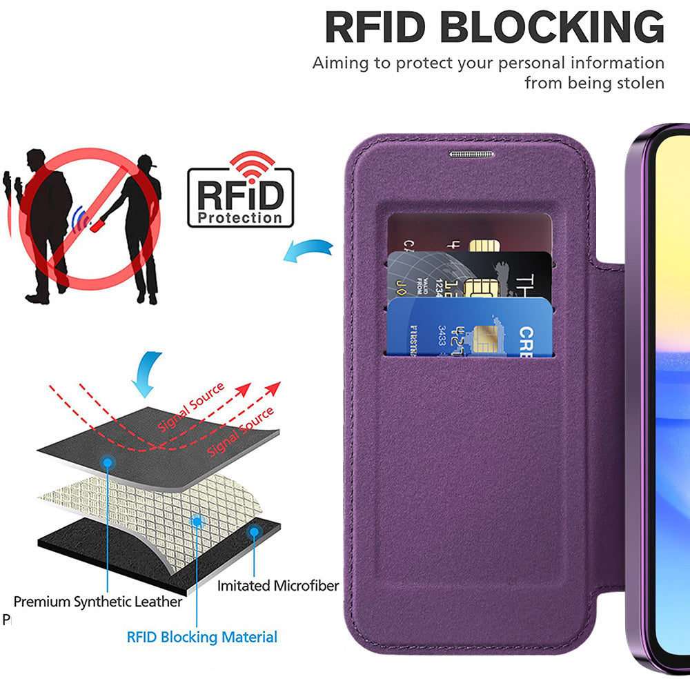 Techsuit - SmartMag Book Case - Galaxy A15 4G / A15 5G - Purple