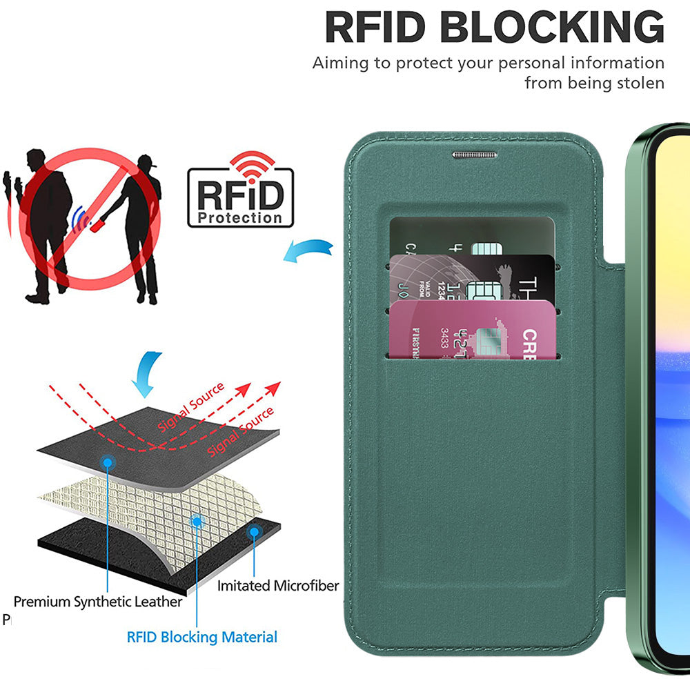 Techsuit - SmartMag Book Case - Galaxy A15 4G / A15 5G - Green