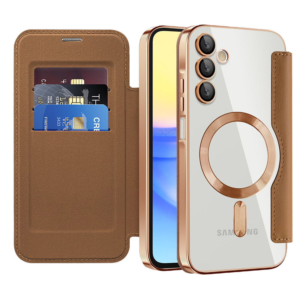 Techsuit - SmartMag Book Case - Samsung Galaxy A15 4G / A15 5G - Brown