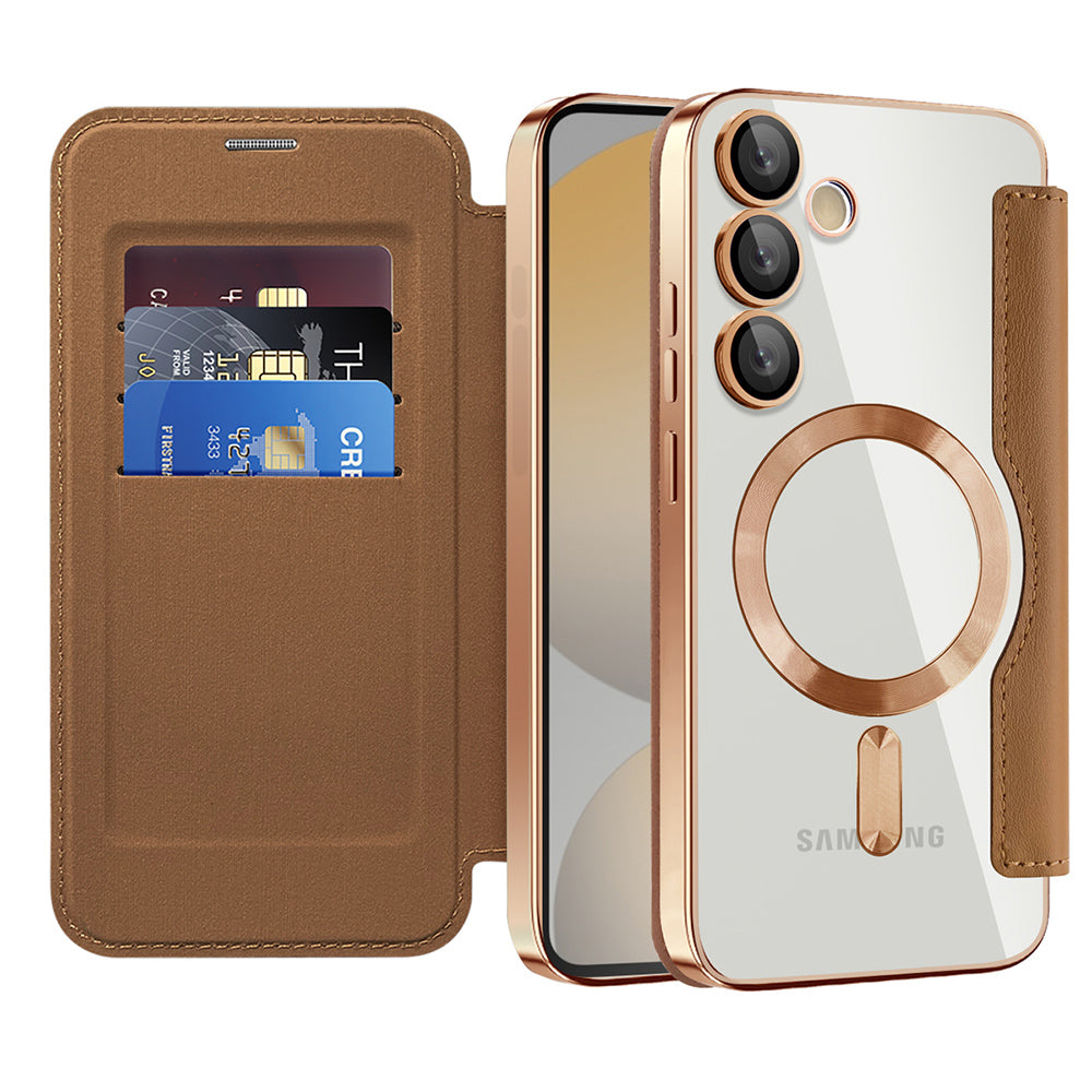 Techsuit - SmartMag Book Case - Samsung Galaxy S24 FE - Brown