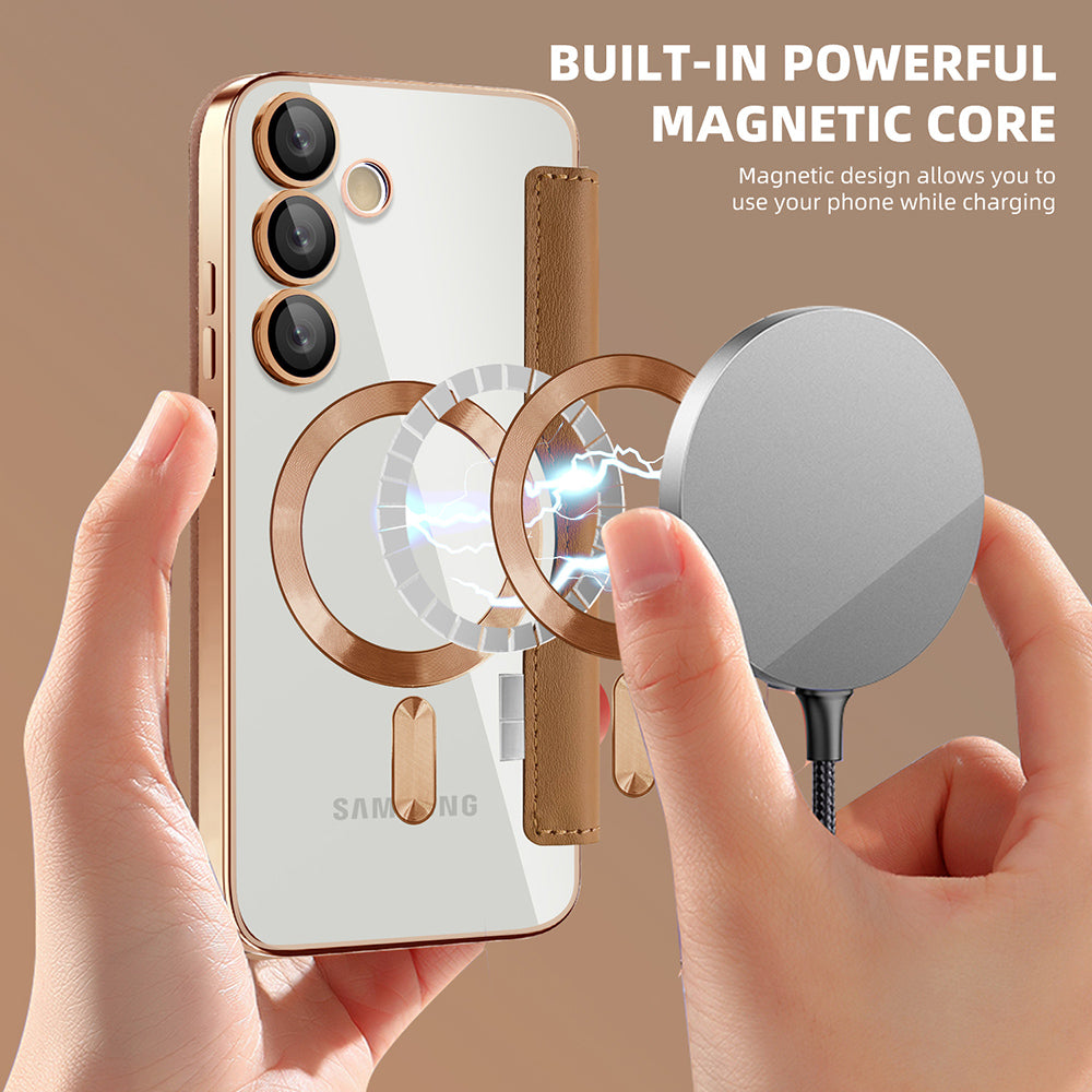 Techsuit - SmartMag Book Case - Galaxy S23 FE - Brown