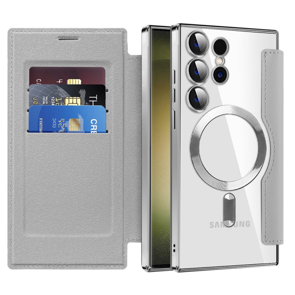 Techsuit - SmartMag Book Case - Samsung Galaxy S23 Ultra - Gray