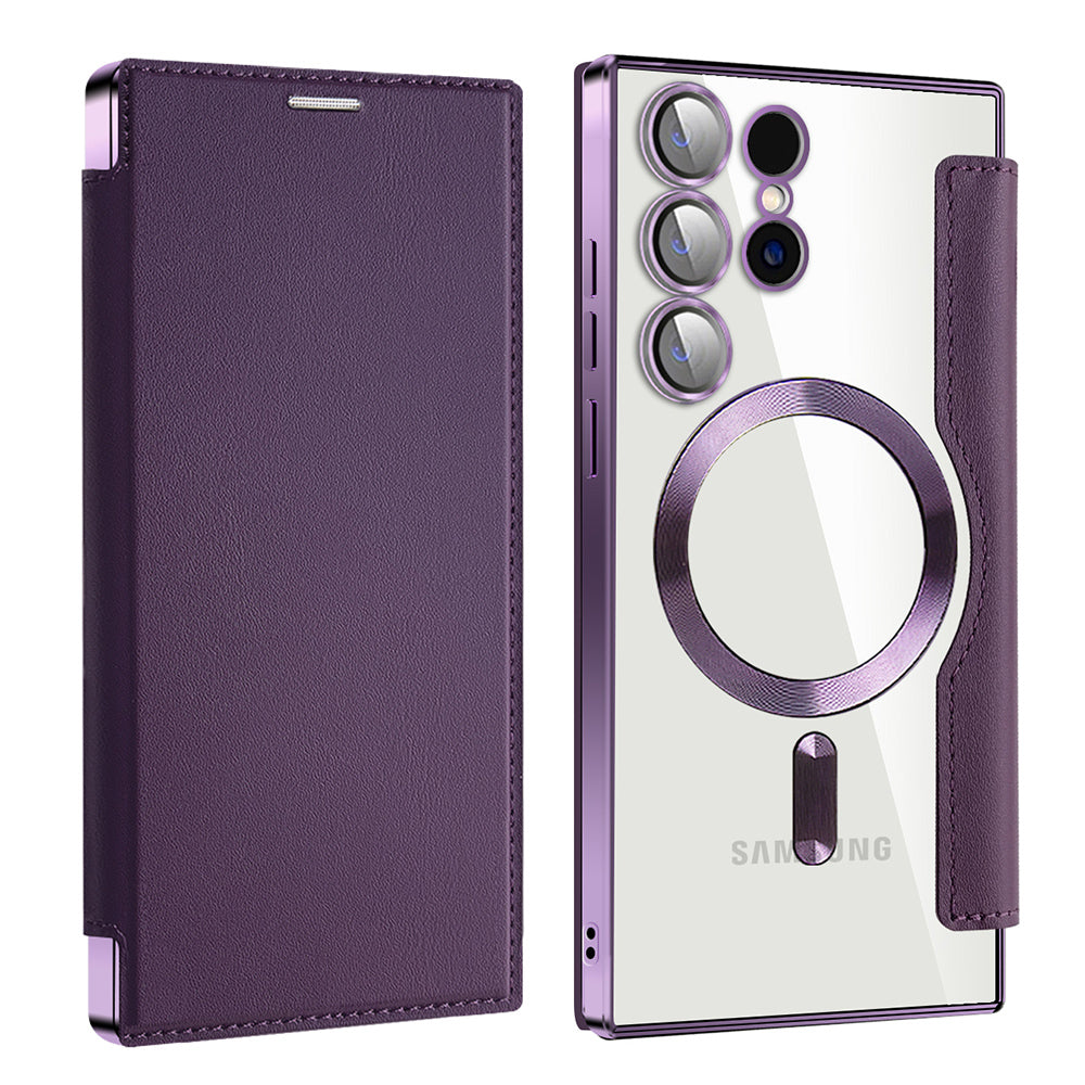 Techsuit - SmartMag Book Case - Galaxy S24 Ultra - Purple