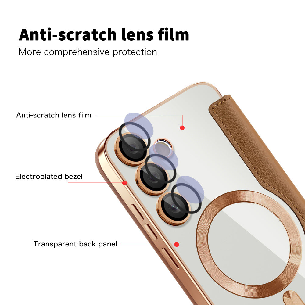 Techsuit - SmartMag Book Case - Galaxy S24 - Brown