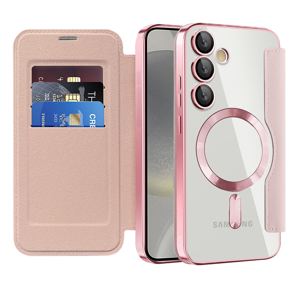 Techsuit - SmartMag Book Case - Samsung Galaxy S24 - Pink