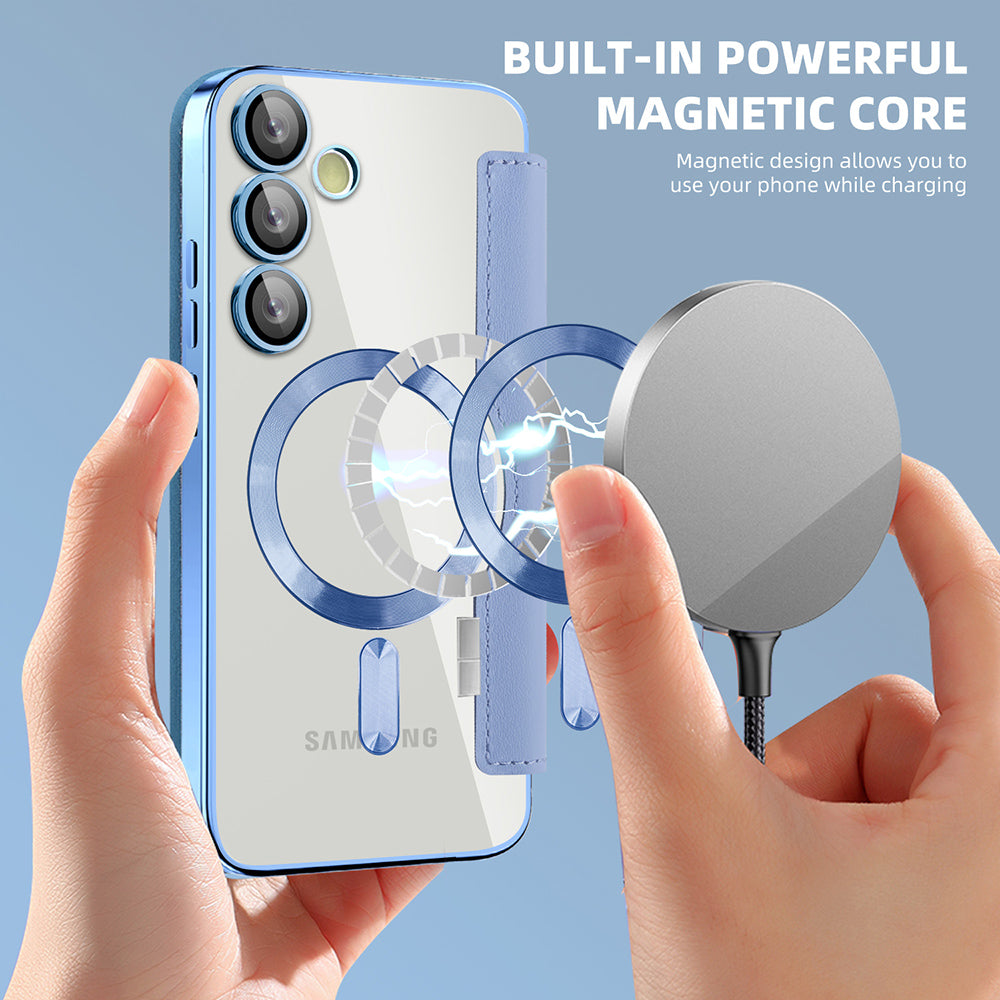 Techsuit - SmartMag Book Case - Galaxy S24 Plus - Light Blue