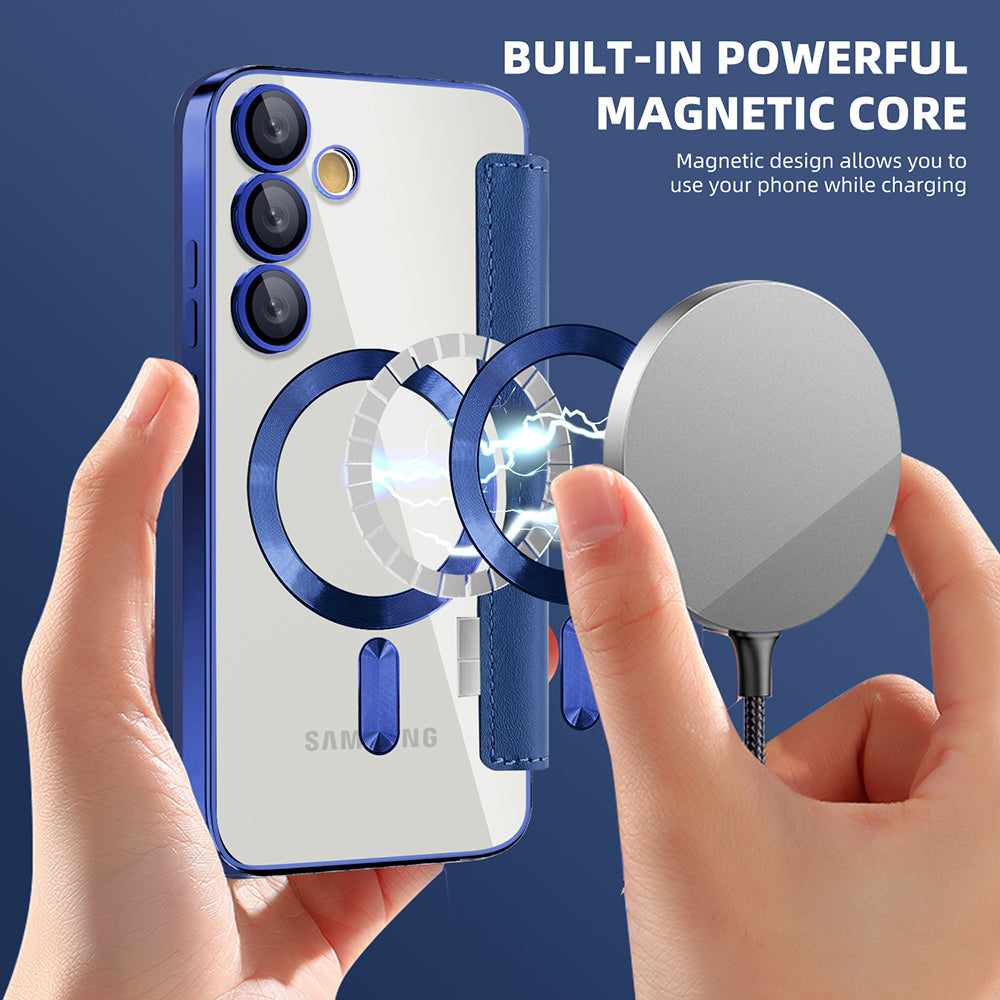 Techsuit - SmartMag Book Case - Galaxy S24 Plus - Blue