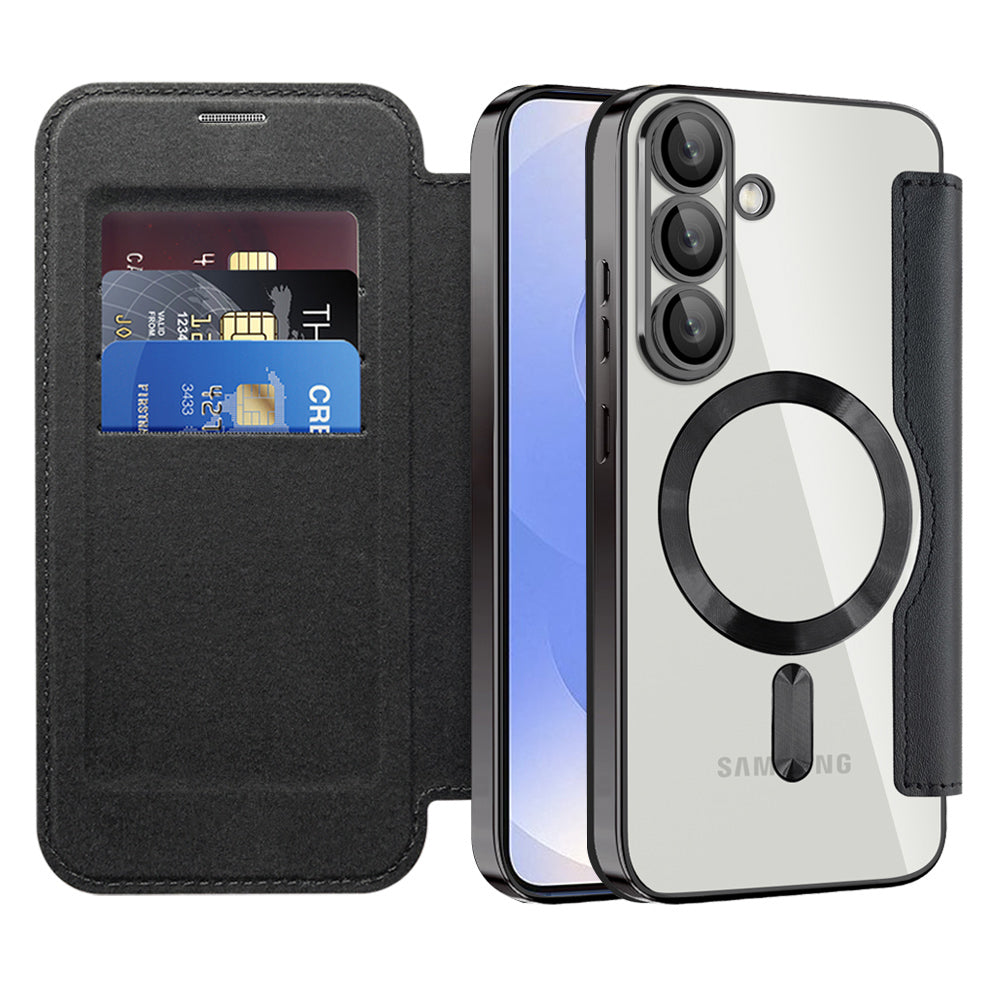 Techsuit - SmartMag Book Case - Samsung Galaxy S25 - Black