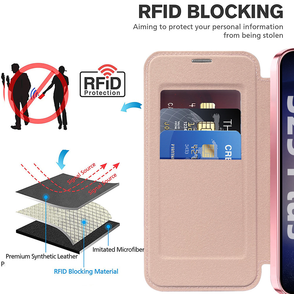 Techsuit - SmartMag Book Case - Galaxy S25 - Pink