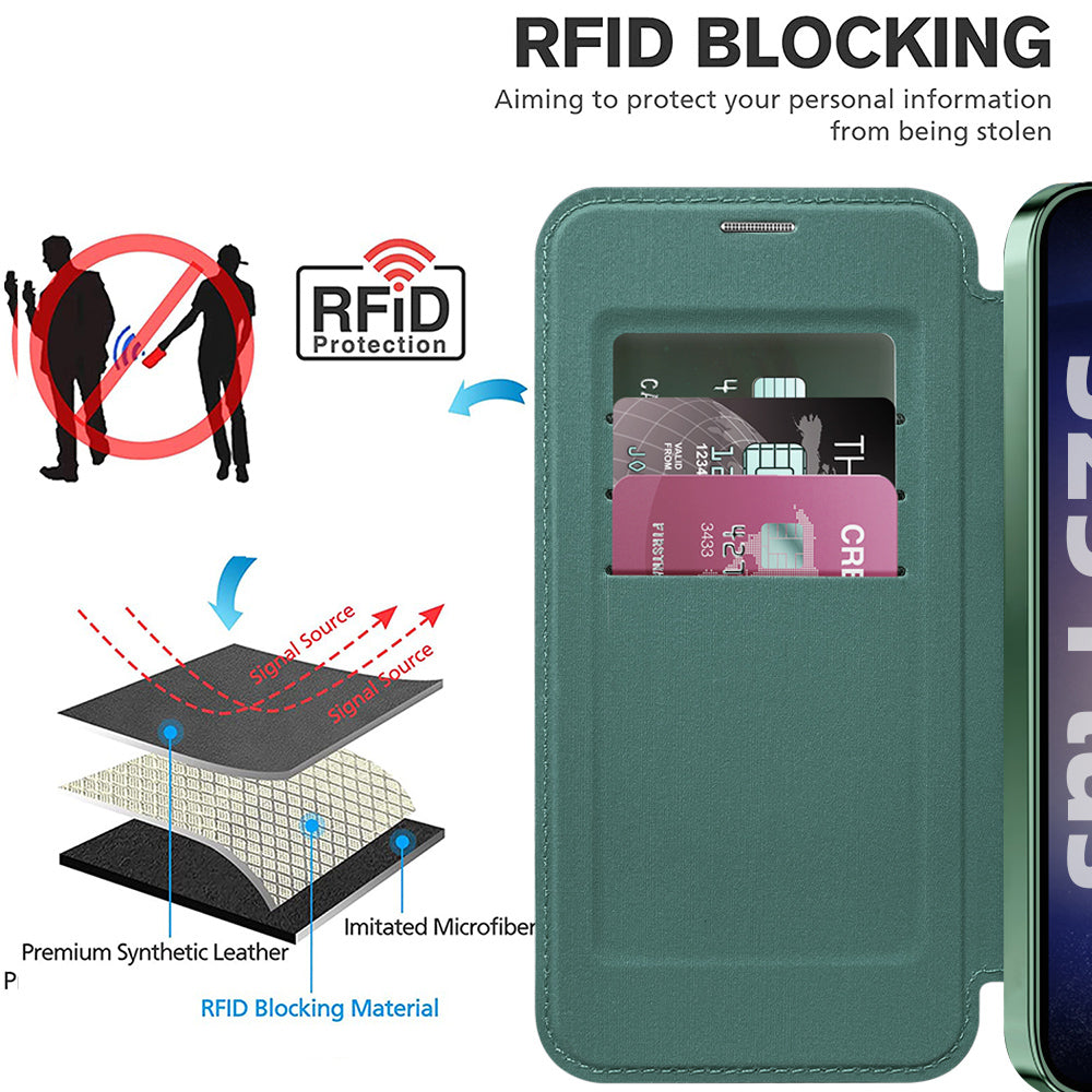 Techsuit - SmartMag Book Case - Galaxy S25 - Green