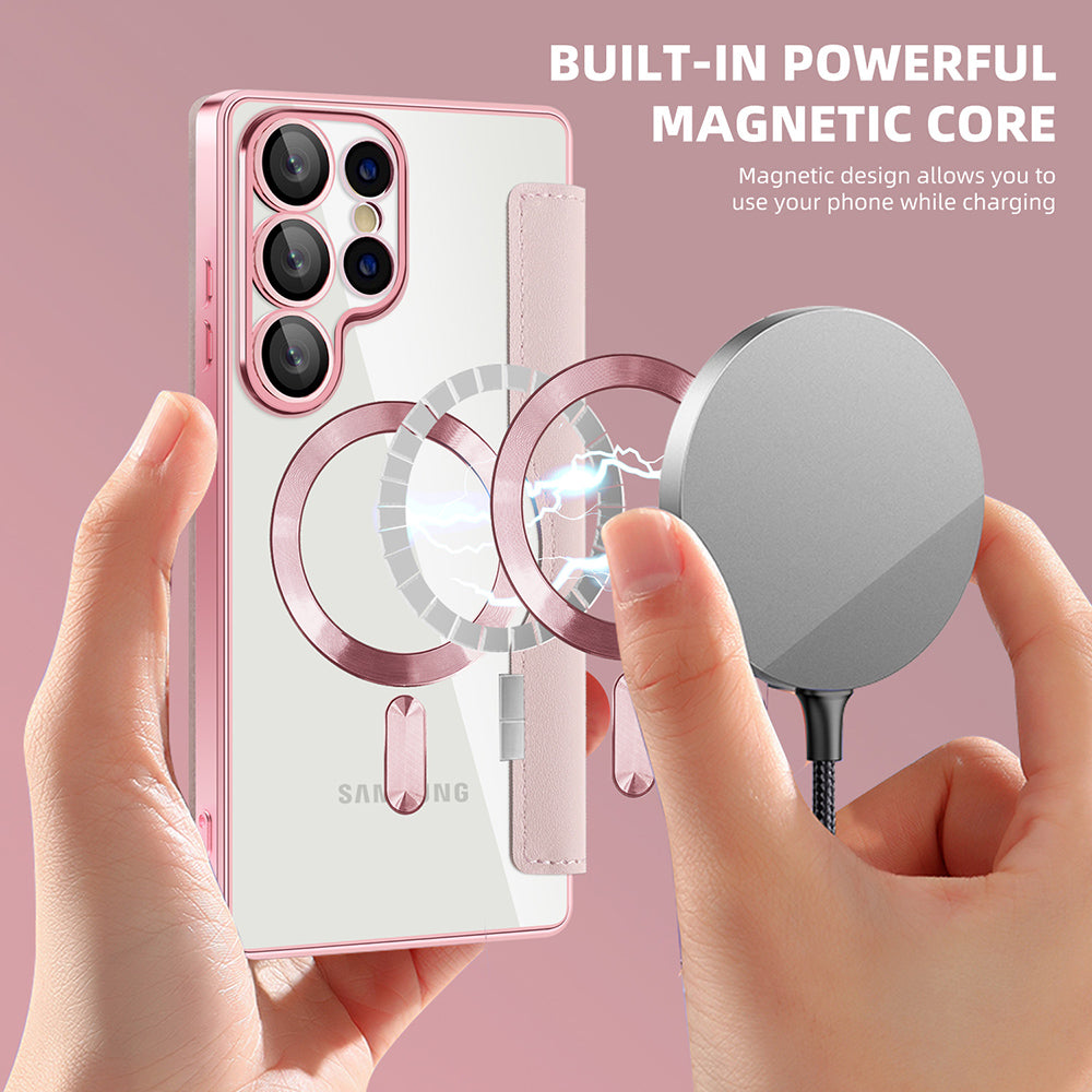 Techsuit - SmartMag Book Case - Galaxy S25 Ultra - Pink