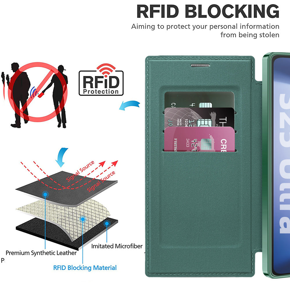 Techsuit - SmartMag Book Case - Galaxy S25 Ultra - Green