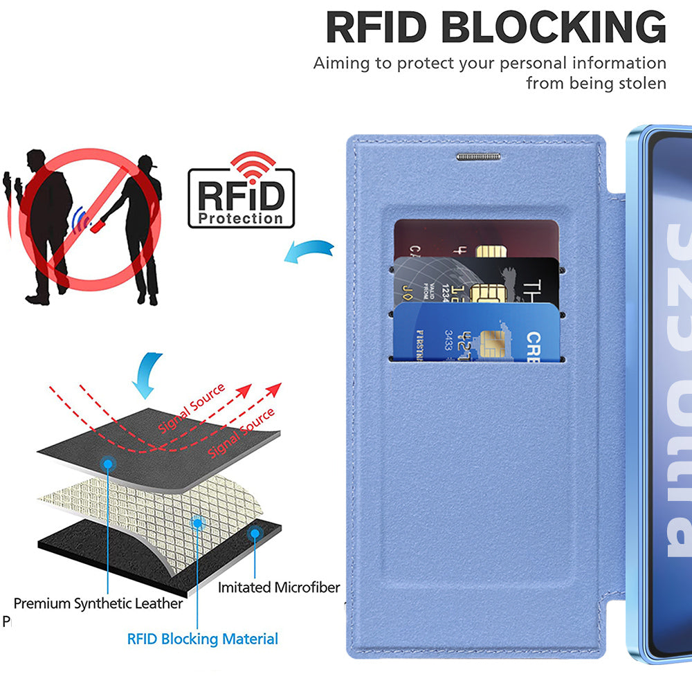 Techsuit - SmartMag Book Case - Galaxy S25 Ultra - Light Blue