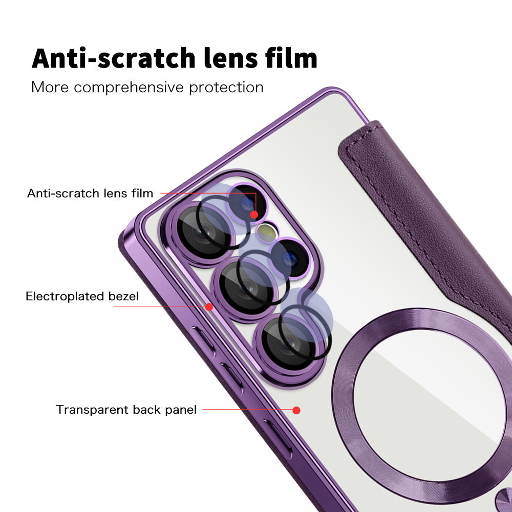 Techsuit - SmartMag Book Case - Galaxy S25 Ultra - Purple