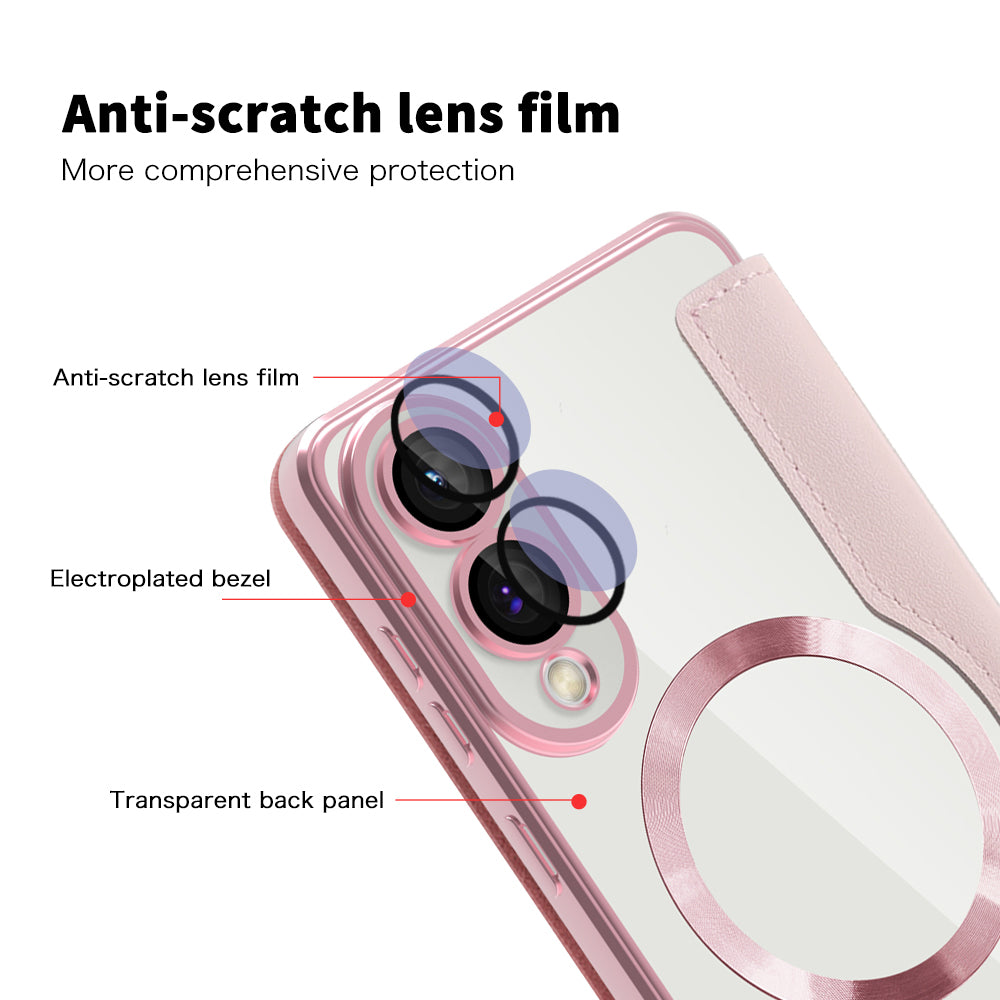 Techsuit - SmartMag Book Case - Galaxy S25 Edge - Pink