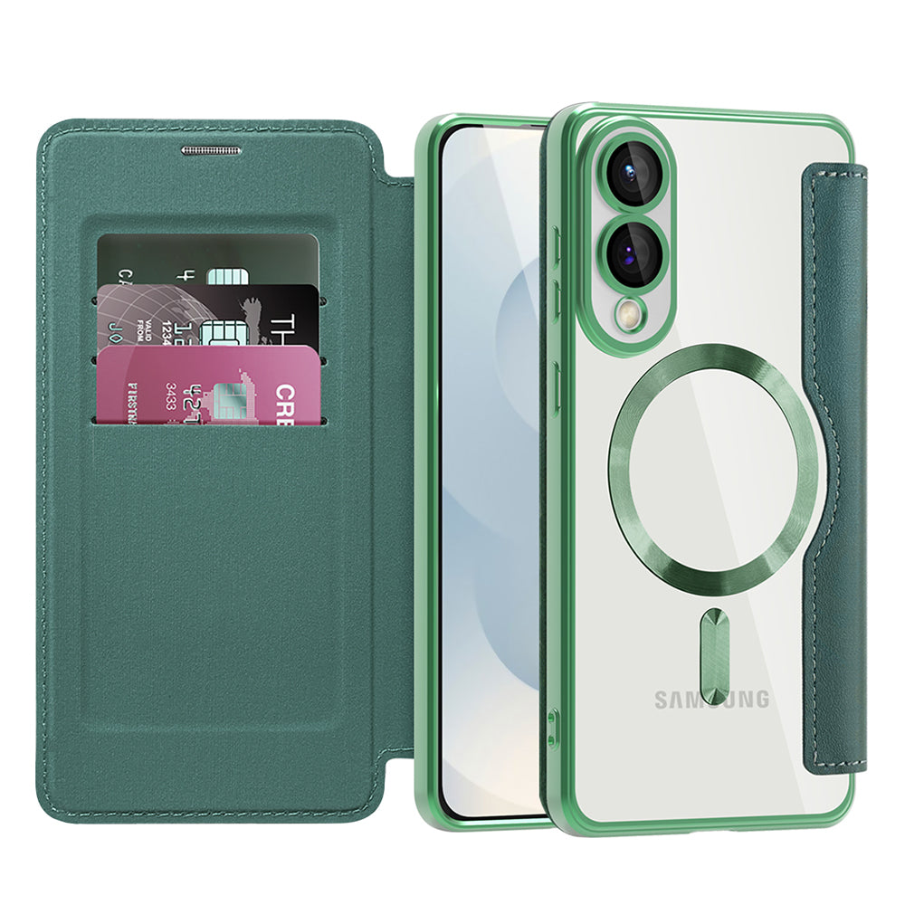 Techsuit - SmartMag Book Case - Samsung Galaxy S25 Edge - Green