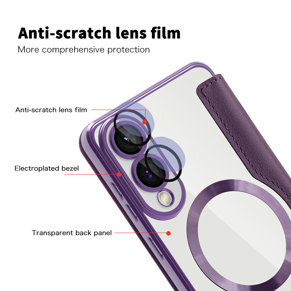 Techsuit - SmartMag Book Case - Galaxy S25 Edge - Purple