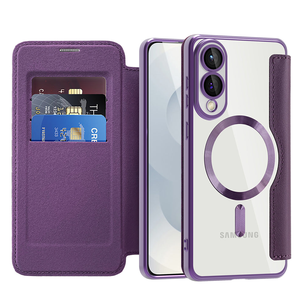 Techsuit - SmartMag Book Case - Samsung Galaxy S25 Edge - Purple