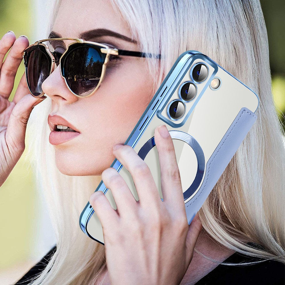 Techsuit - SmartMag Book Case - Galaxy S22 5G - Light Blue