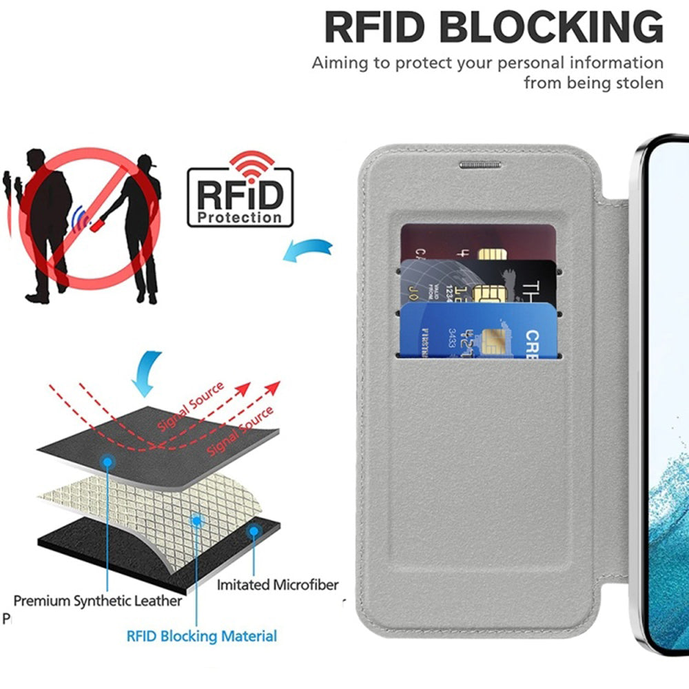 Techsuit - SmartMag Book Case - Galaxy S22 5G - Gray