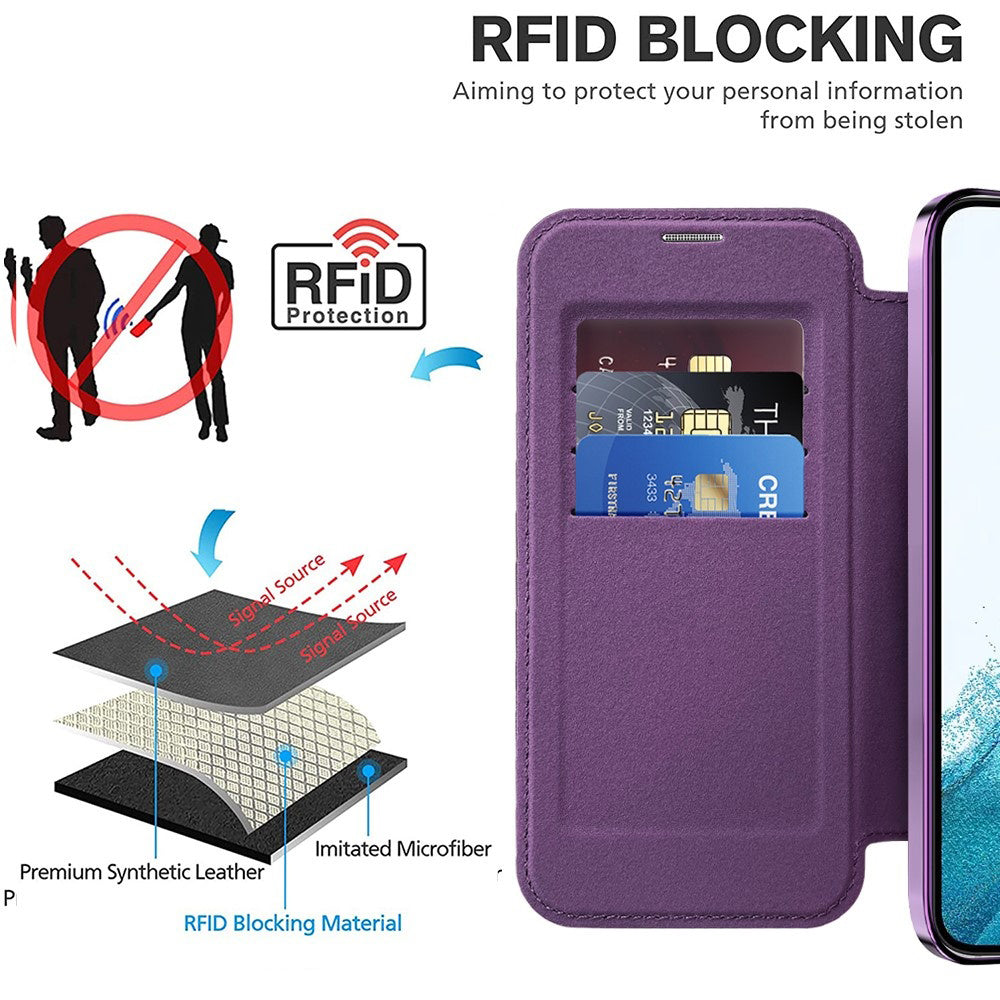 Techsuit - SmartMag Book Case - Galaxy S22 5G - Purple