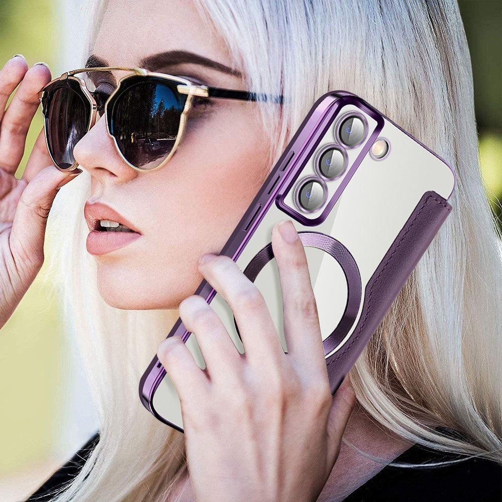 Techsuit - SmartMag Book Case - Galaxy S22 5G - Purple