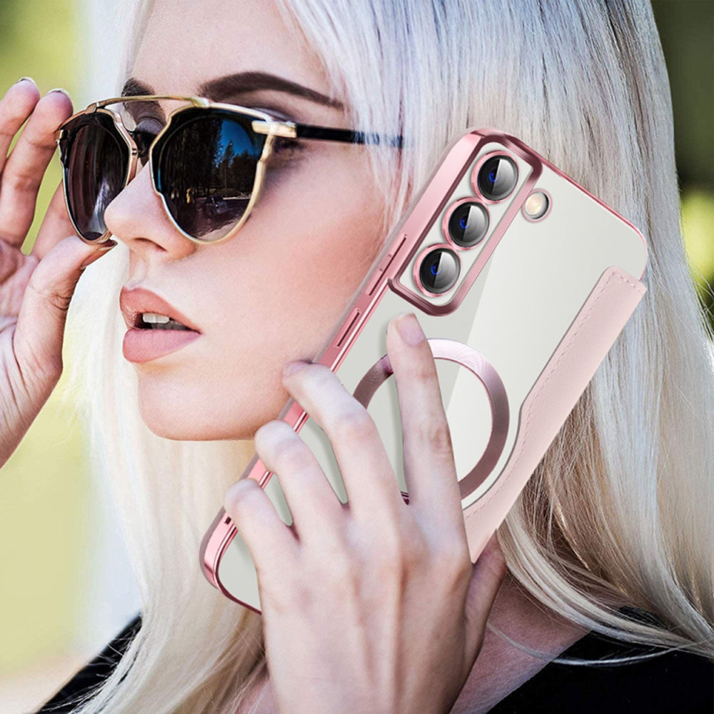 Techsuit - SmartMag Book Case - Galaxy S22 Plus 5G - Pink