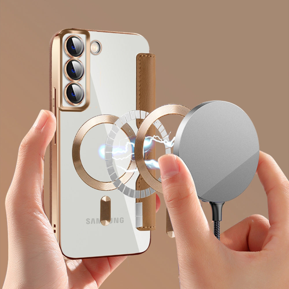 Techsuit - SmartMag Book Case - Galaxy S22 Plus 5G - Brown