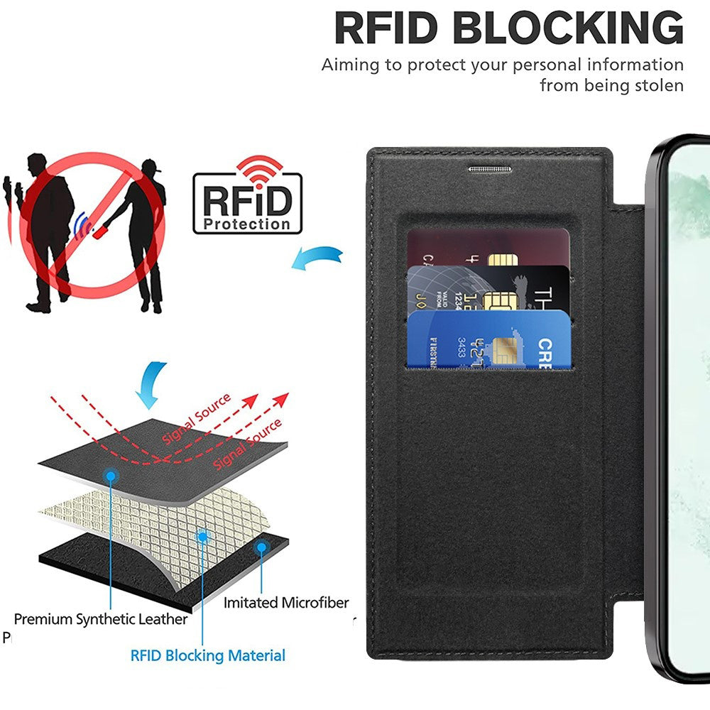 Techsuit - SmartMag Book Case - Galaxy S22 Ultra 5G - Black