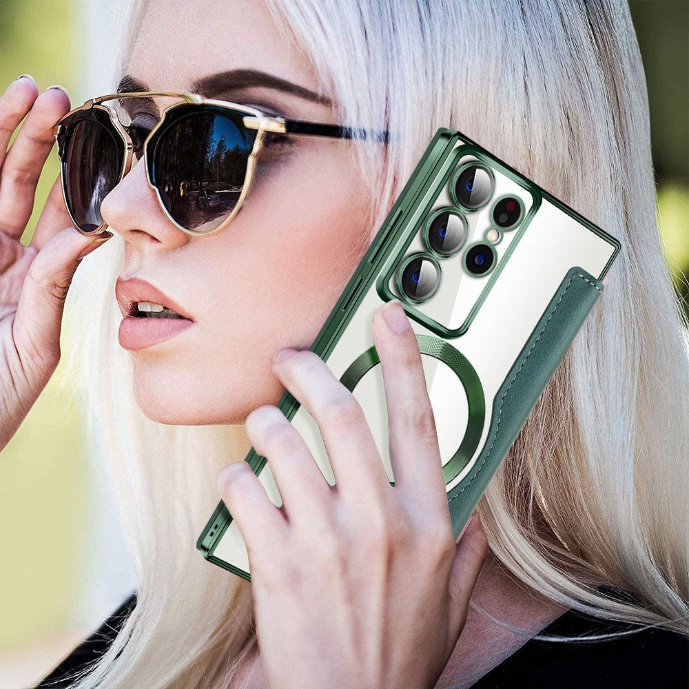 Techsuit - SmartMag Book Case - Galaxy S22 Ultra 5G - Green