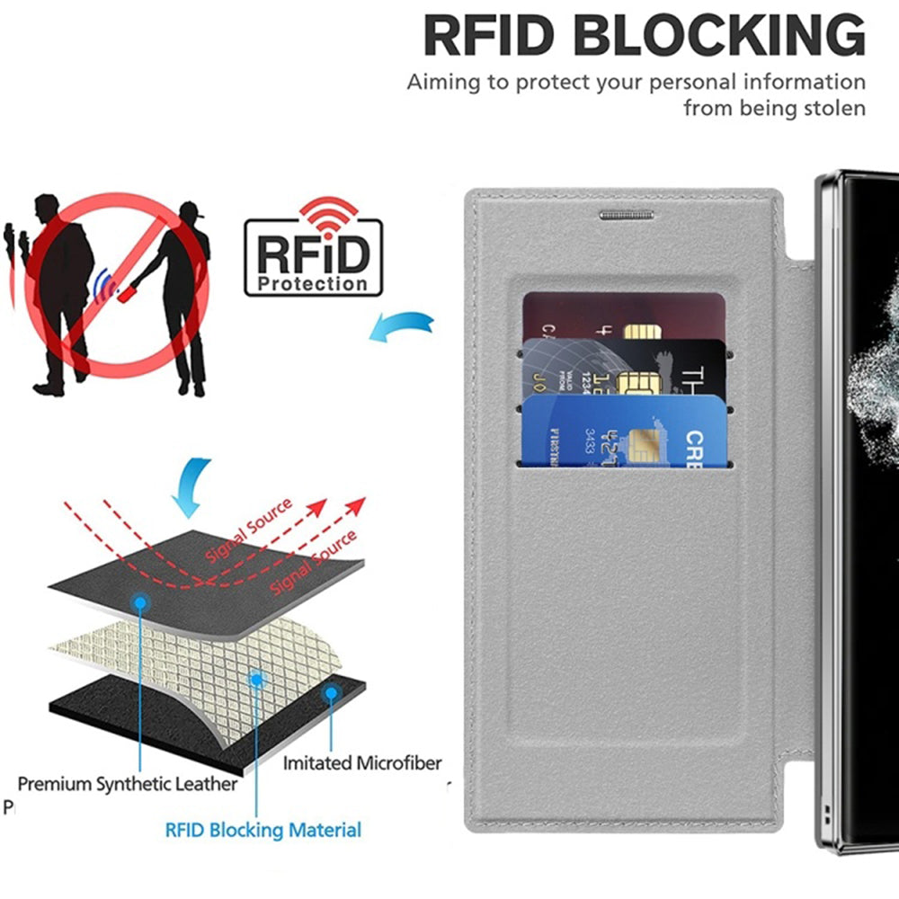 Techsuit - SmartMag Book Case - Galaxy S22 Ultra 5G - Gray