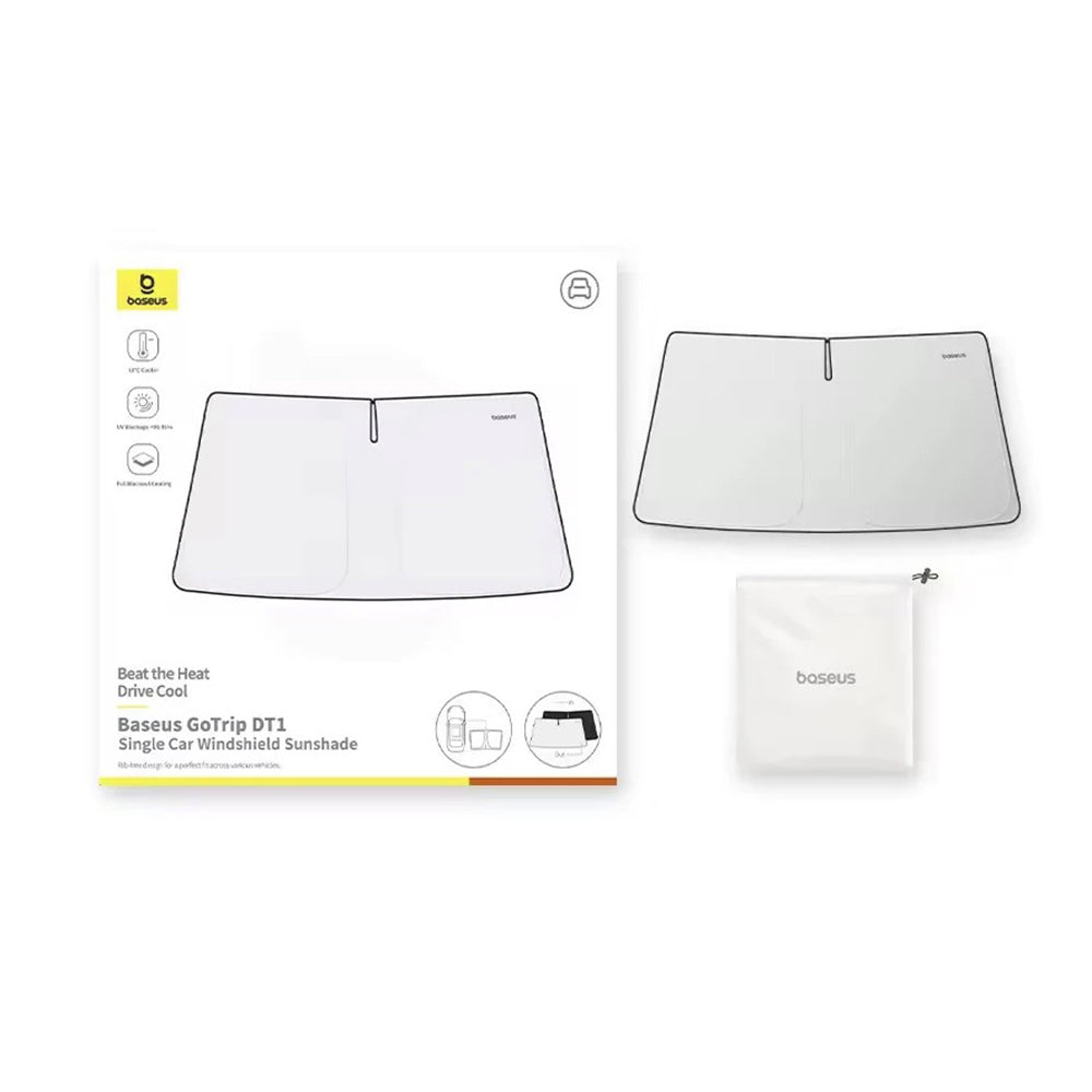Baseus - Windshield Sun GoTrip DT1 (C0118200) - UPF2000+, 99.95% UV Blocking Rate, 80 x 150cm - Black