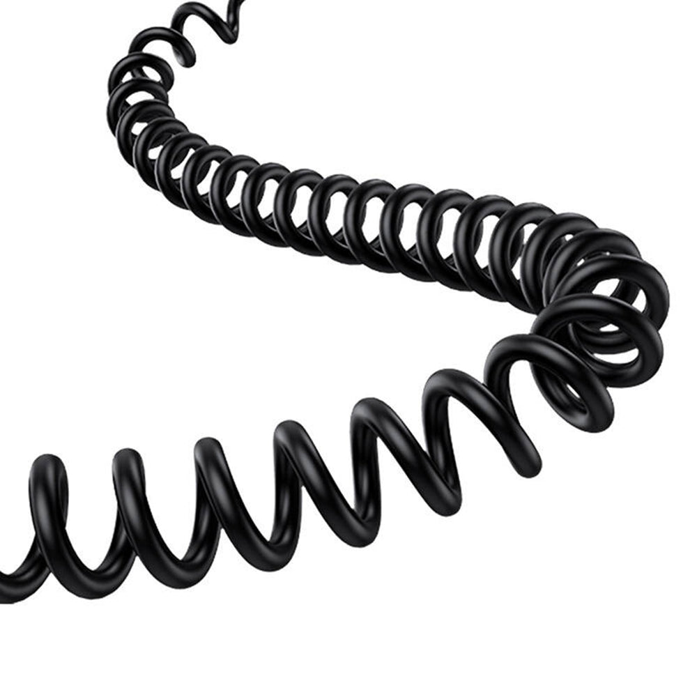 Baseus - Car Charger (C00035902121-00) - 2x USB-C, Fast Charge with USB-C, Lightning Spring Cable, 60W, 3A, 1.4m - Black