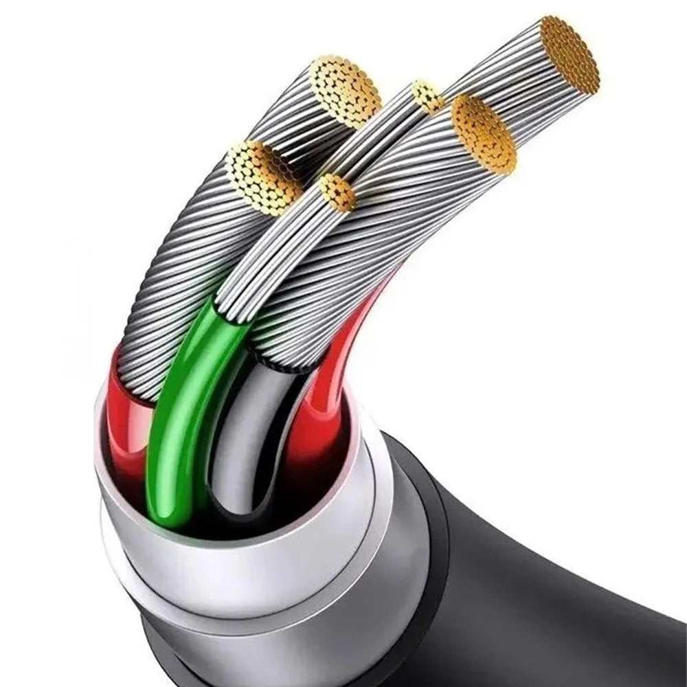 Baseus - Data Cable (P10377705213-00) - Fast Charge, USB to USB-C, Lightning, Micro-USB, 100W, 480Mbps, 1.5m - White