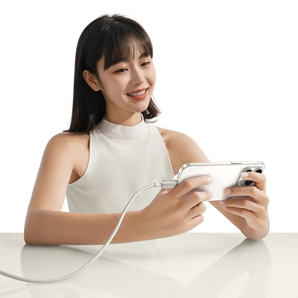 Baseus - Data Cable Titanium (P10378100G21-00) - Type-C, Fast Charge, PD100W, 480Mbps, E-Mark Chip, 1m - Galaxy Titanium Gold