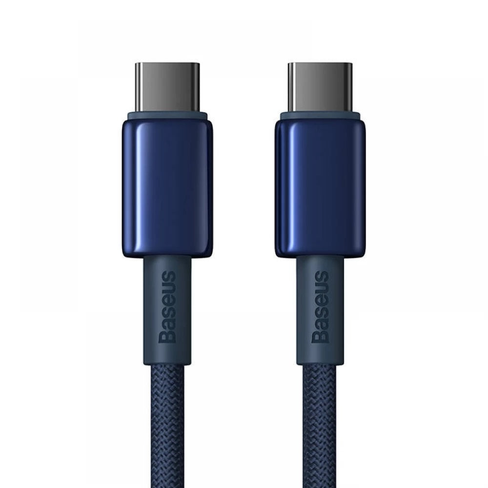 Baseus - Data Cable Tungsten Gold (P10319800321-03) - Type-C to Type-C, Super Fast Charge, 100W, 480Mbps, 1m - Navy Blue