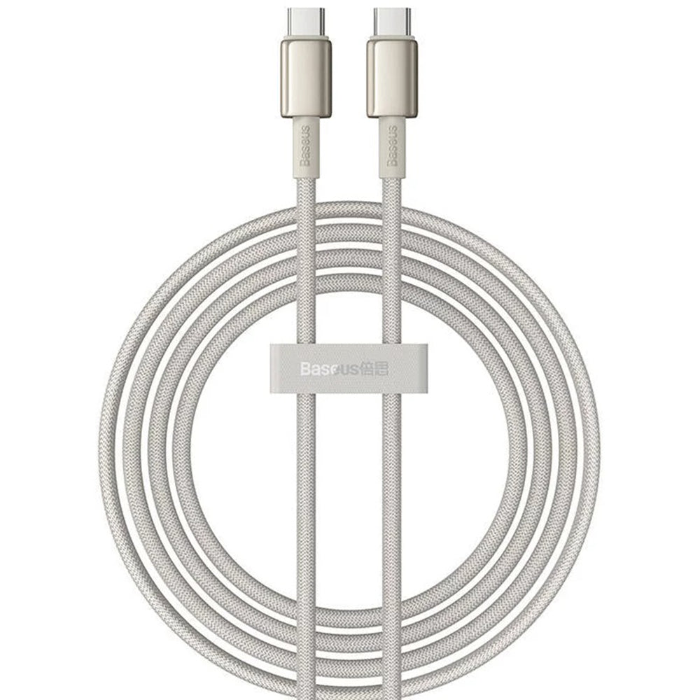 Baseus - Data Cable Tungsten Gold (P10319800G21-01) - Type-C to Type-C, Super Fast Charge, 100W, 480Mbps, 2m - Gold