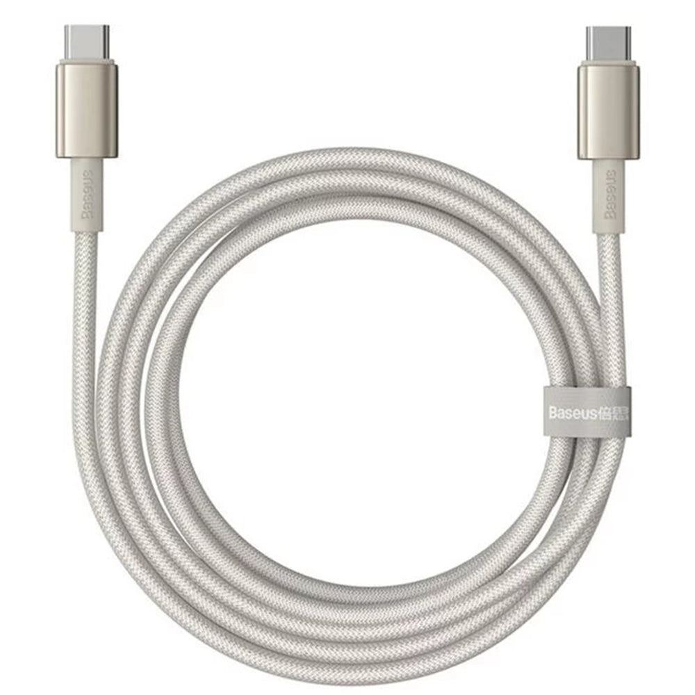 Baseus - Data Cable Tungsten Gold (P10319800G21-01) - Type-C to Type-C, Super Fast Charge, 100W, 480Mbps, 2m - Gold