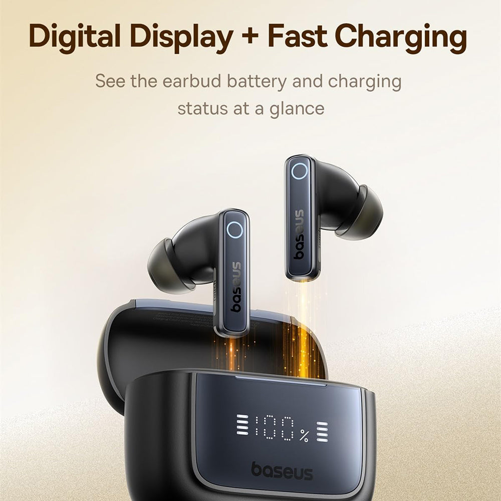 Baseus - Wireless Earbuds Bowie 35 (A00073800123-00) - True Wireless, Bluetooth V5.3, 6-Mic ENC, IPX4 - Black