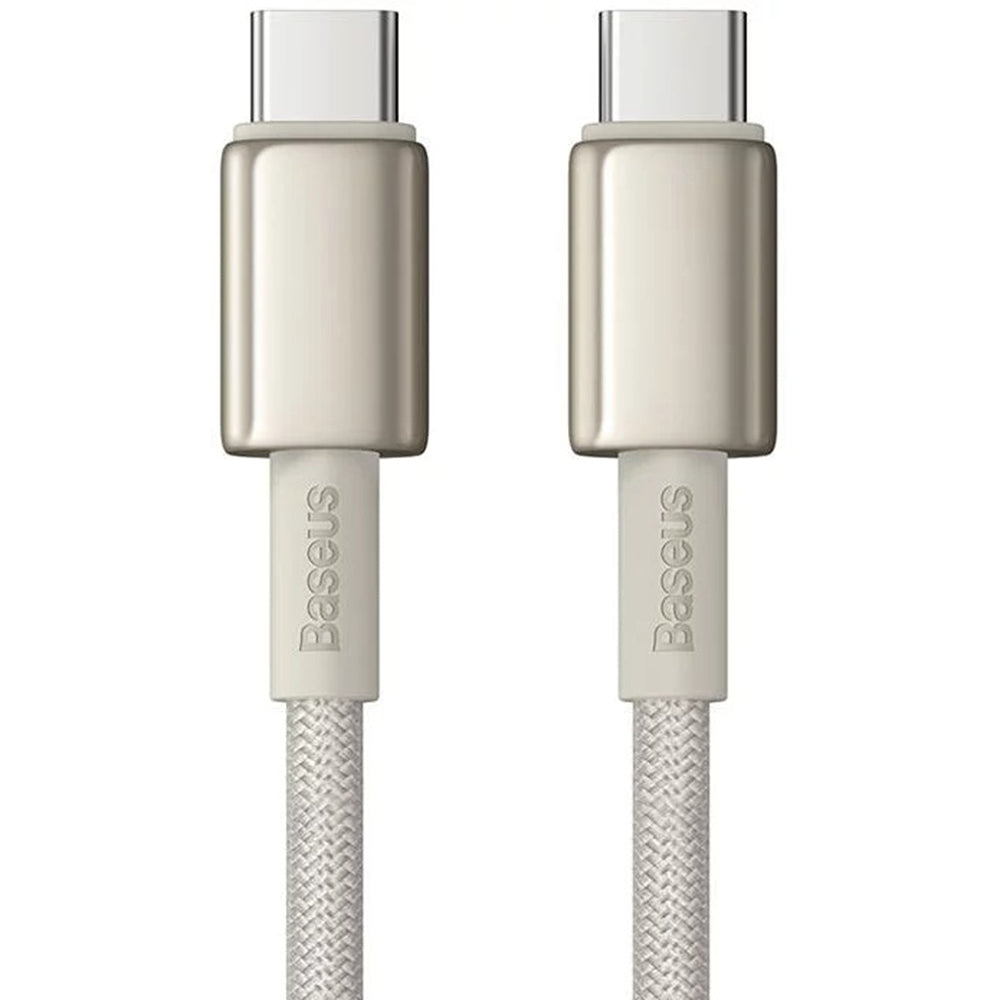 Baseus - Data Cable Tungsten Gold (P10319800G21-00) - Type-C to Type-C, Super Fast Charge, 100W, 480Mbps, 1m - Gold