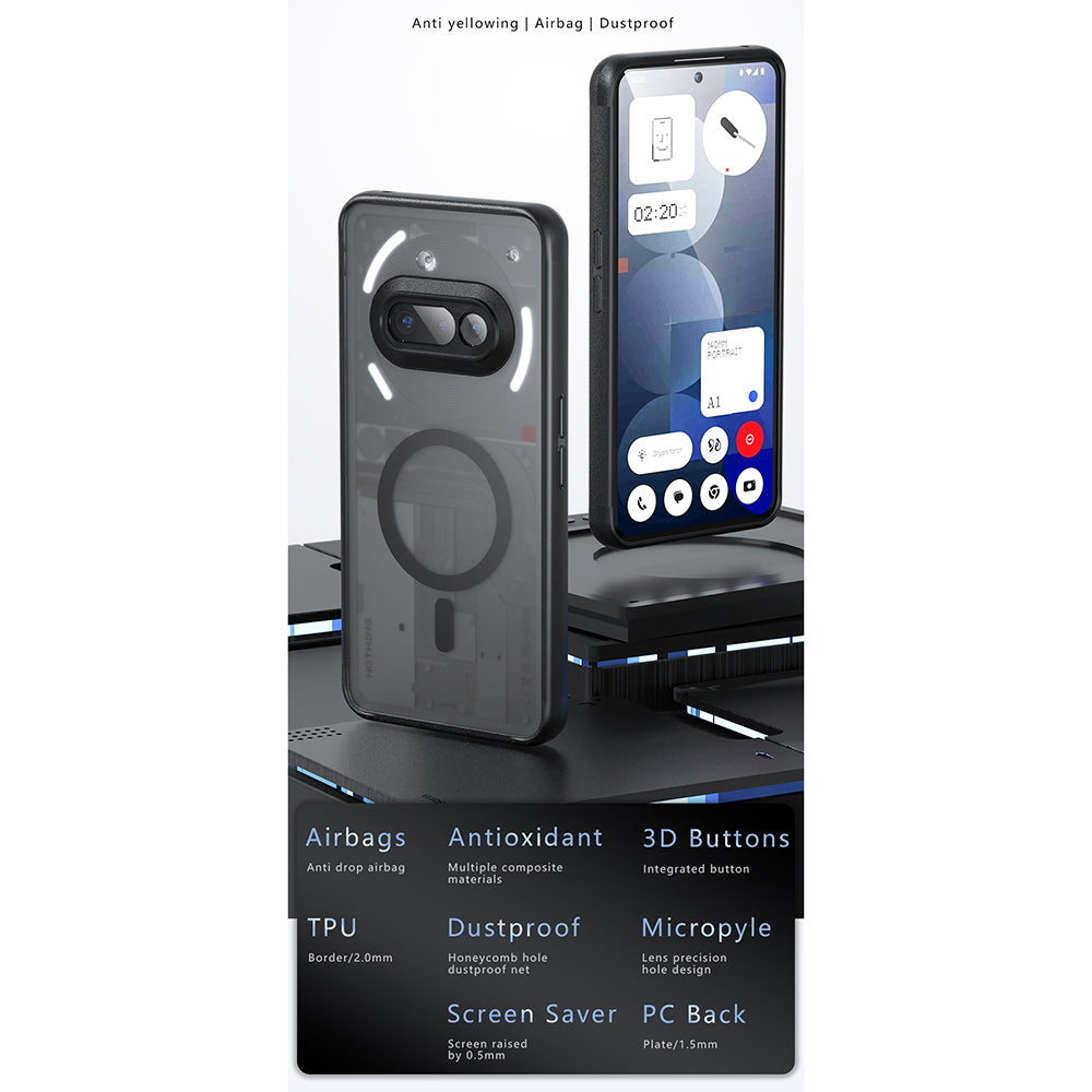 Techsuit - PureFrost MagSafe - Nothing Phone (3a) - Frosted Black