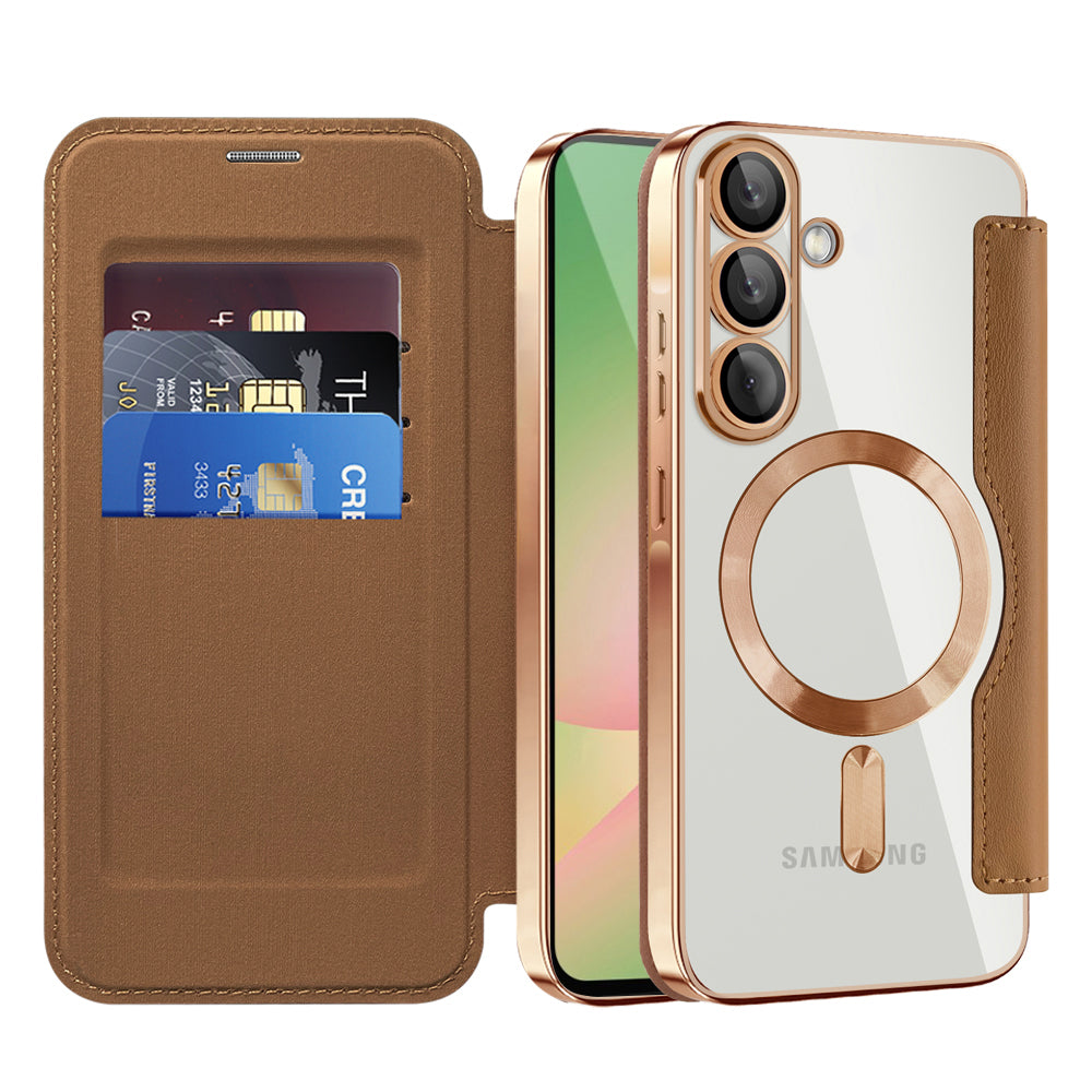 Techsuit - SmartMag Book Case - Samsung Galaxy A56 5G - Brown