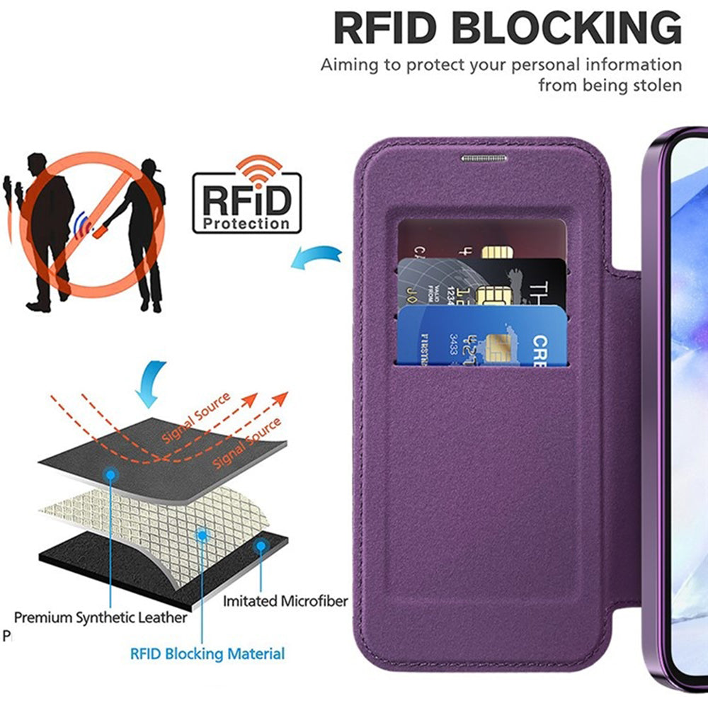 Techsuit - SmartMag Book Case - Galaxy A55 5G - Purple