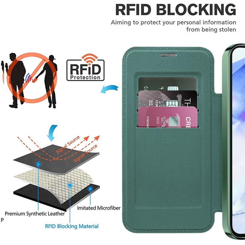 Techsuit - SmartMag Book Case - Galaxy A55 5G - Green