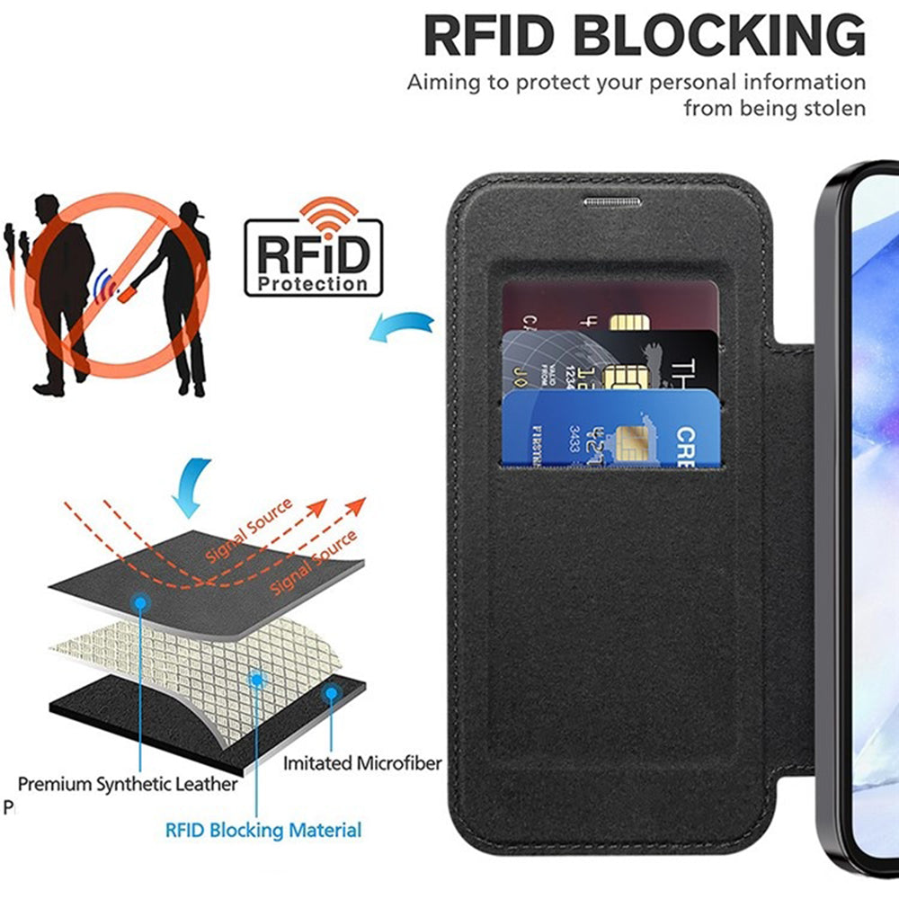 Techsuit - SmartMag Book Case - Galaxy A55 5G - Black