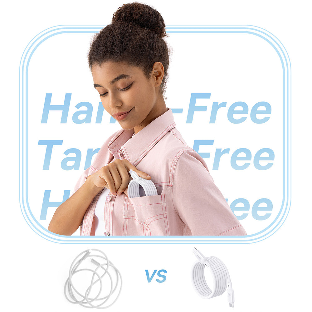 Baseus - Data Cable PicoGo (P10376800121-00) - Magnetic, Type-C to Type-C, 240W, Fast Charging, 480Mbps, Silicone, 1m - Black