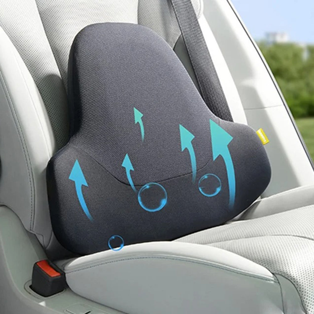 Baseus - Lumbar Pillow PrimeTrip VH1 (C20069000121-00) - for Travelling, Breathable Car Lumbar Support Pillow - Cosmic Black