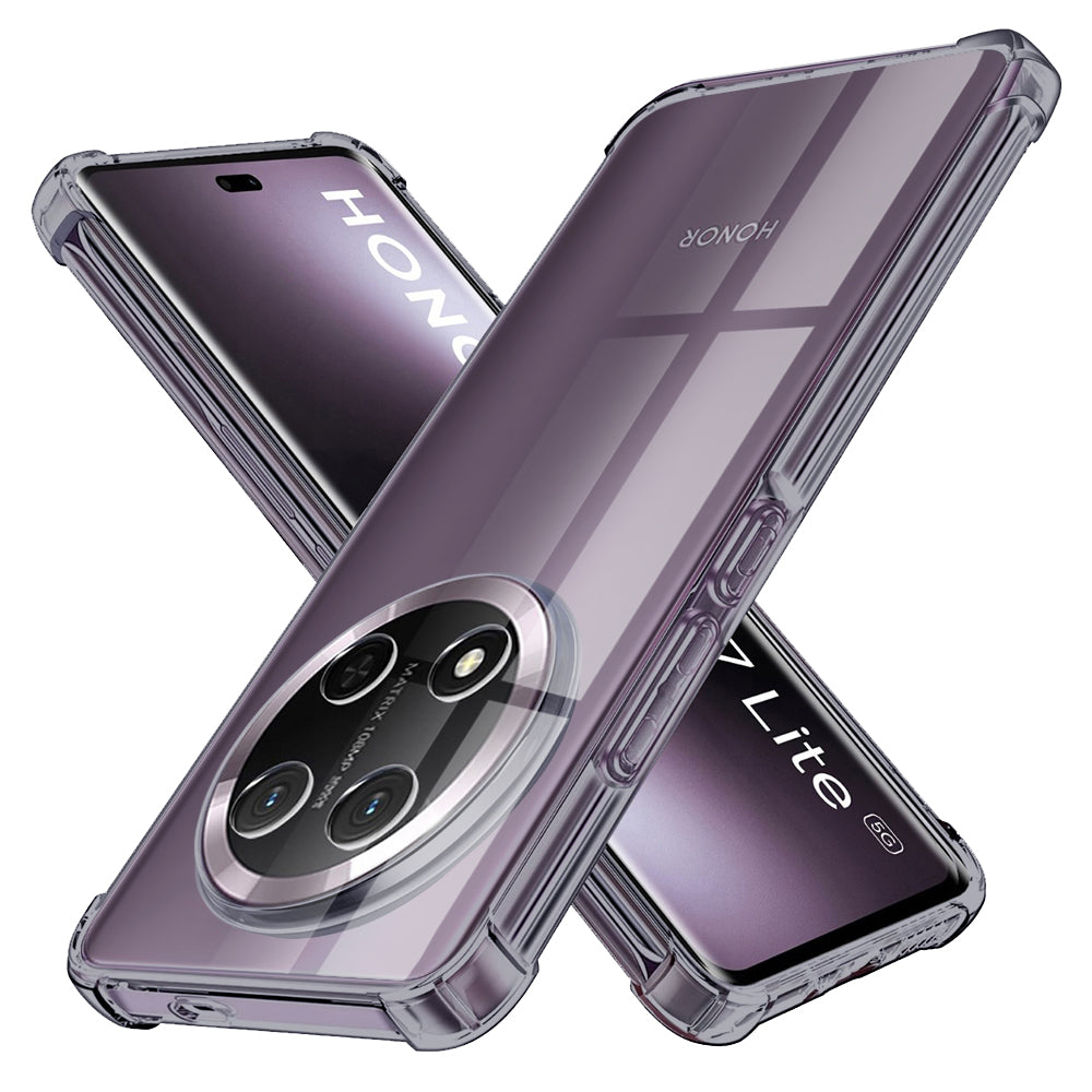 Techsuit - Shockproof Clear Silicone - Honor Magic7 Lite / X9c - Smoke Black