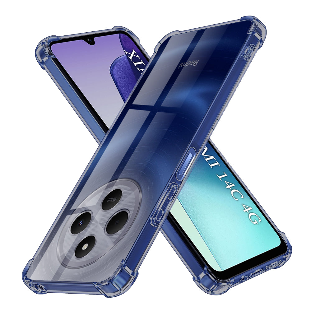 Techsuit - Shockproof Clear Silicone - Xiaomi Redmi 14C / Poco C75 - Smoke Black