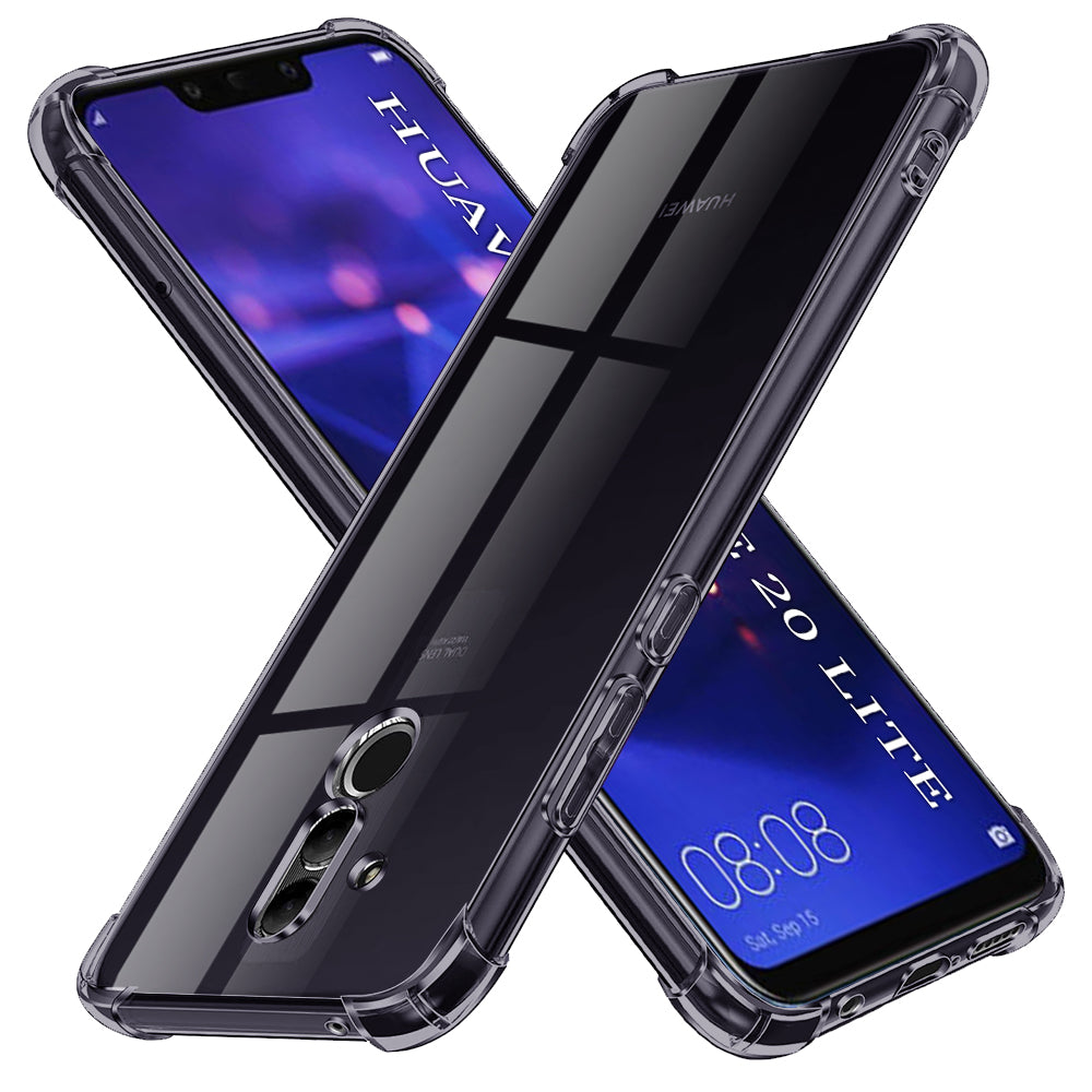 Techsuit - Shockproof Clear Silicone - Huawei Mate 20 Lite - Smoke Black